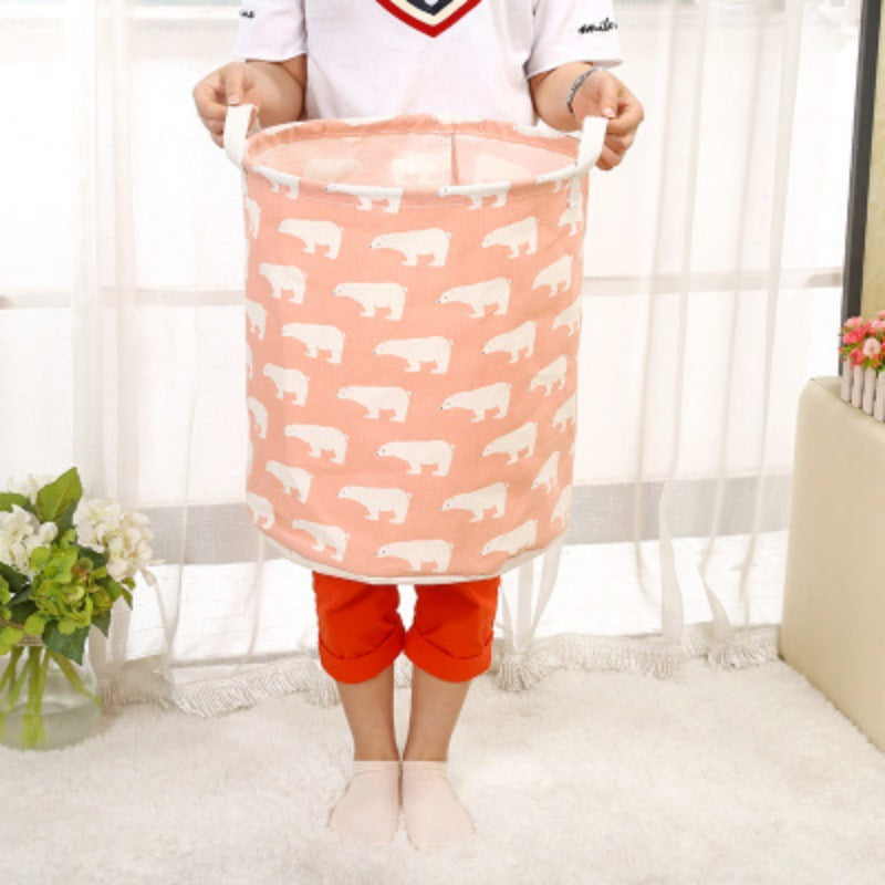 Wholesale Cotton and Linen Large Capacity Foldable Storage Baskets